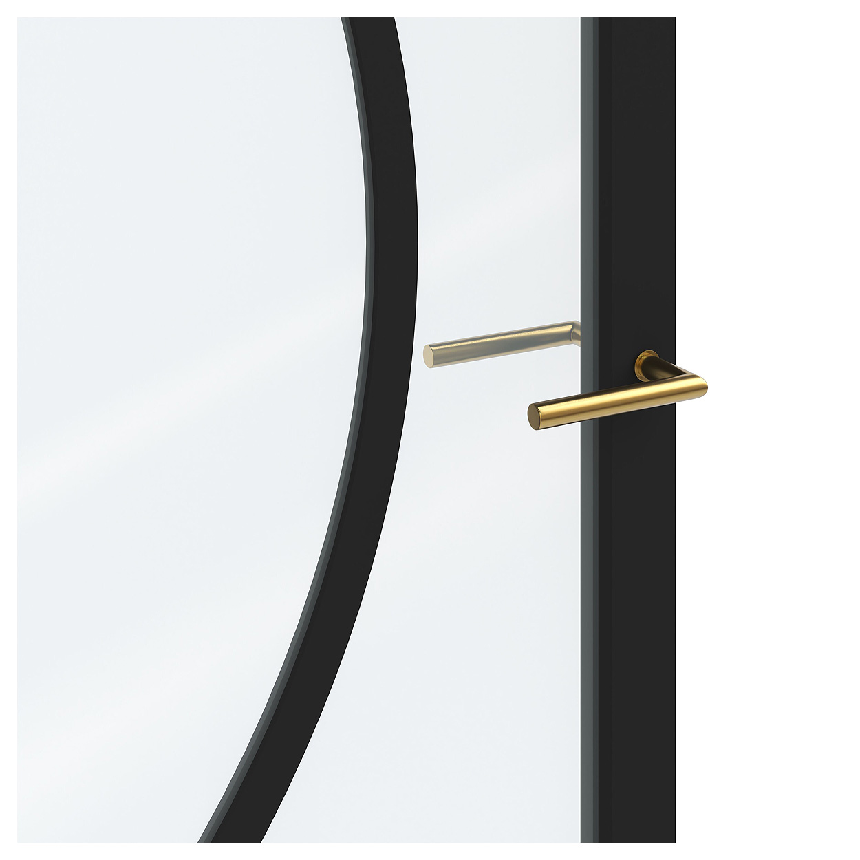 Binnendeur Skantrae SSL 14518 Blank Glas Zwart Gelakt